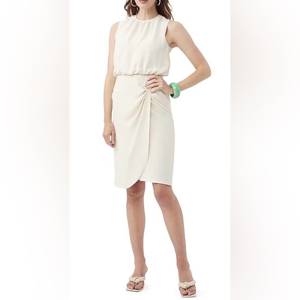 NWT Trina Turk Genoa Twist-Front Crepe Mini Dress  size 4 retail  $268